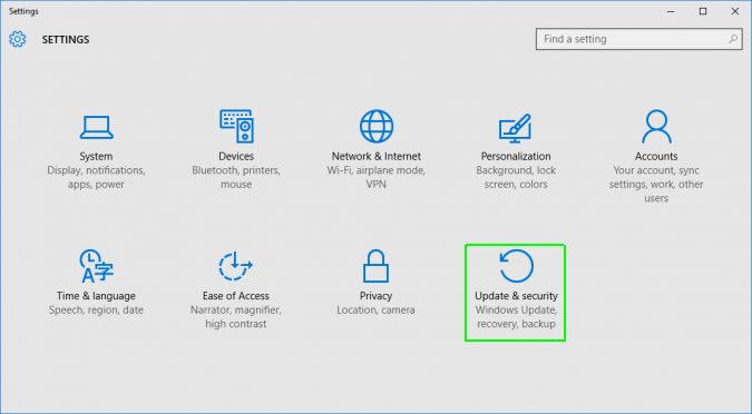 Windows 10 reset procedure step 2