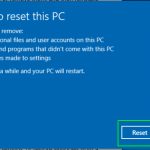 Step 9 of the Windows 10 reset procedure