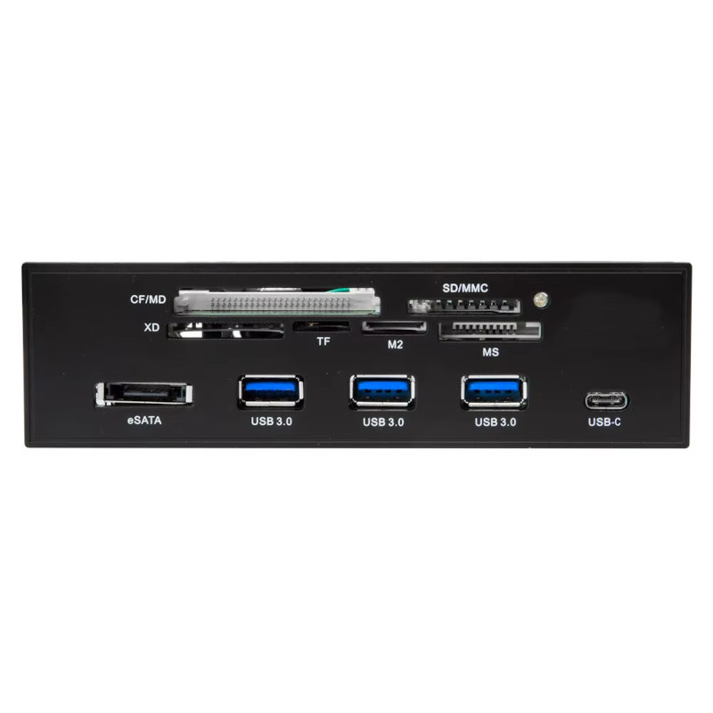 5.25 inch multi-card reader with four USB 3.0 ports