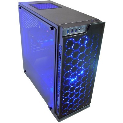 Contour Sapphire ATX RGB LED FAN case Blue angle