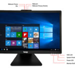 27" All in One PC chassis showing the front controls and the webcam