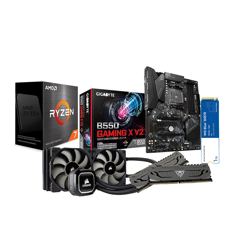 Motherboard Bundle - R7 5800X, 32GB, 1TB, B550