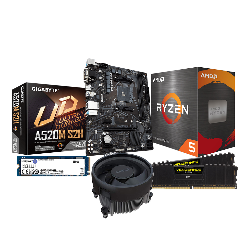 Motherboard Bundle – R5 5600X, 16GB, 250GB, A520