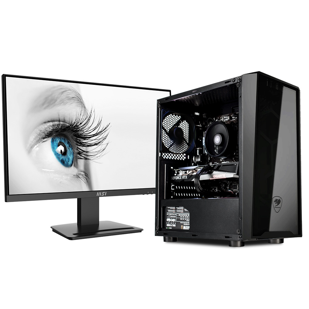 PC Racing Gaming AMD Ryzen 5 4500G/16GB/1TB SSD/GTX 1650 + Monitor 24  FullHD + Combo Gaming - PC Racing