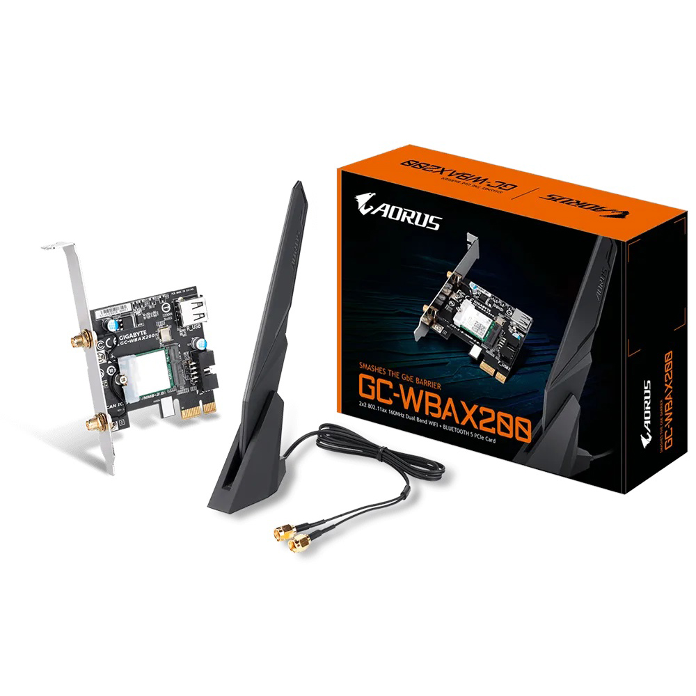 Gigabyte GC-WBAX200 Wifi 6 2400Mbps Bluetooth 5.1 PCIe Card