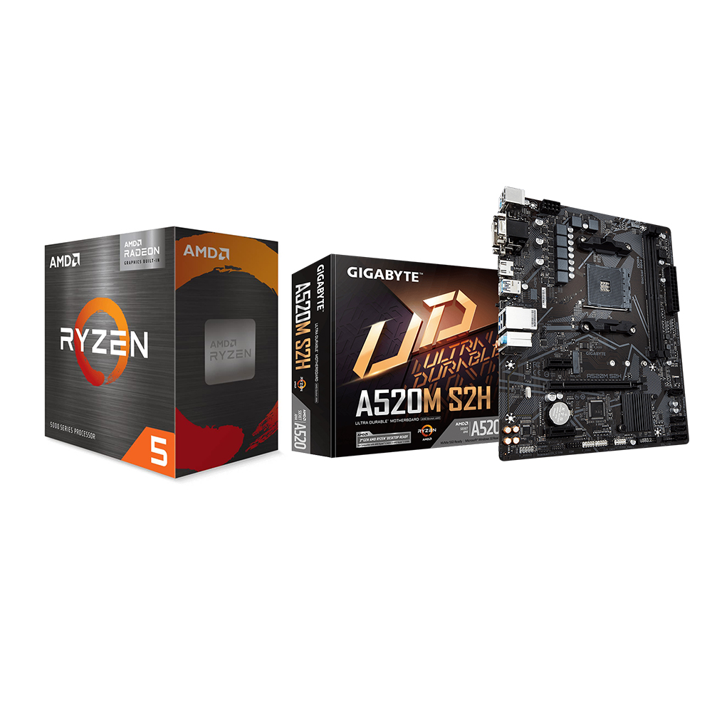 Motherboard Bundle – Ryzen 5 5500 with A520M S2H Motherboard