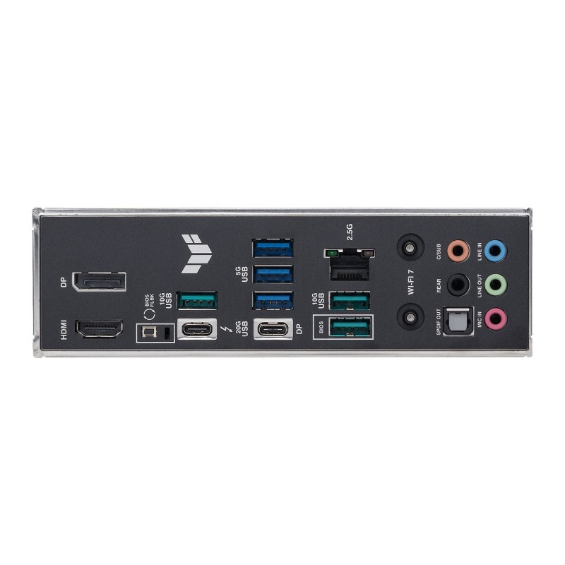 ASUS TUF GAMING Z890-PLUS WIFI rear ports with Thunderbolt 4