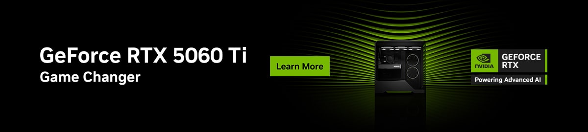 GeForce RTX 5060 Ti Game Changer homepage banner