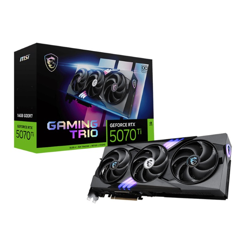MSI GEFORCE RTX 5070 Ti 16GB GDDR7 GAMING TRIO OC PLUS Graphics Card