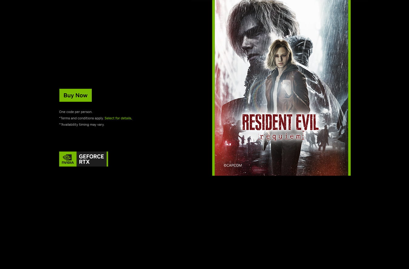 Get Resident Evil Requiem with select GeForce RTX 50 Series