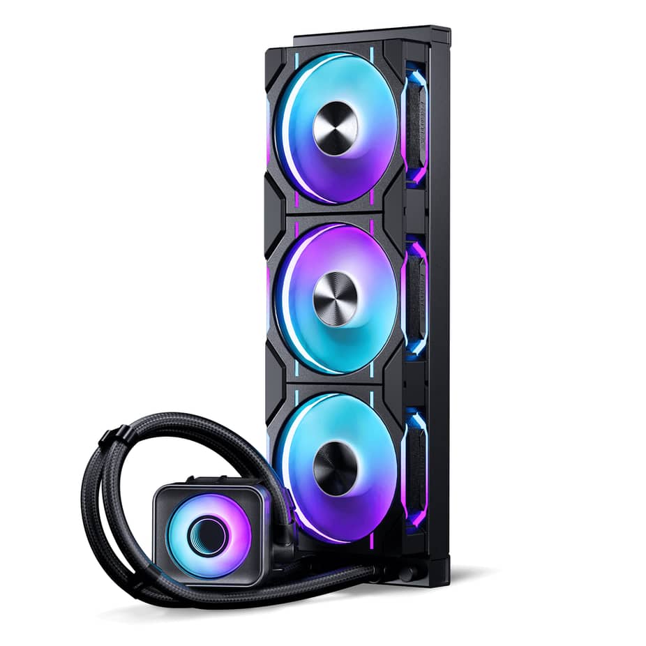 Phanteks D30 X2 360 Liquid Cooler standing vertically