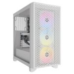 White gaming PC built into a Corsair 3000D Airflow case