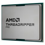 AMD Threadripper PRO 9985WX CPU top left angled render
