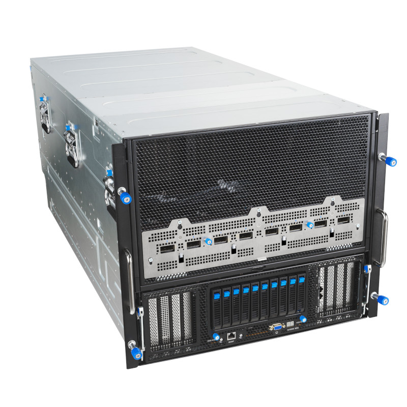 ASUS XA NB3I-E12 9U NVIDIA HGX B300 8-GPU Server 2048GB RAM / 15.24TB Front left Angle