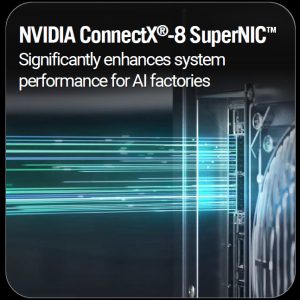 NVIDIA ConnextX-* SuperNIC built in for enhanced AI performance