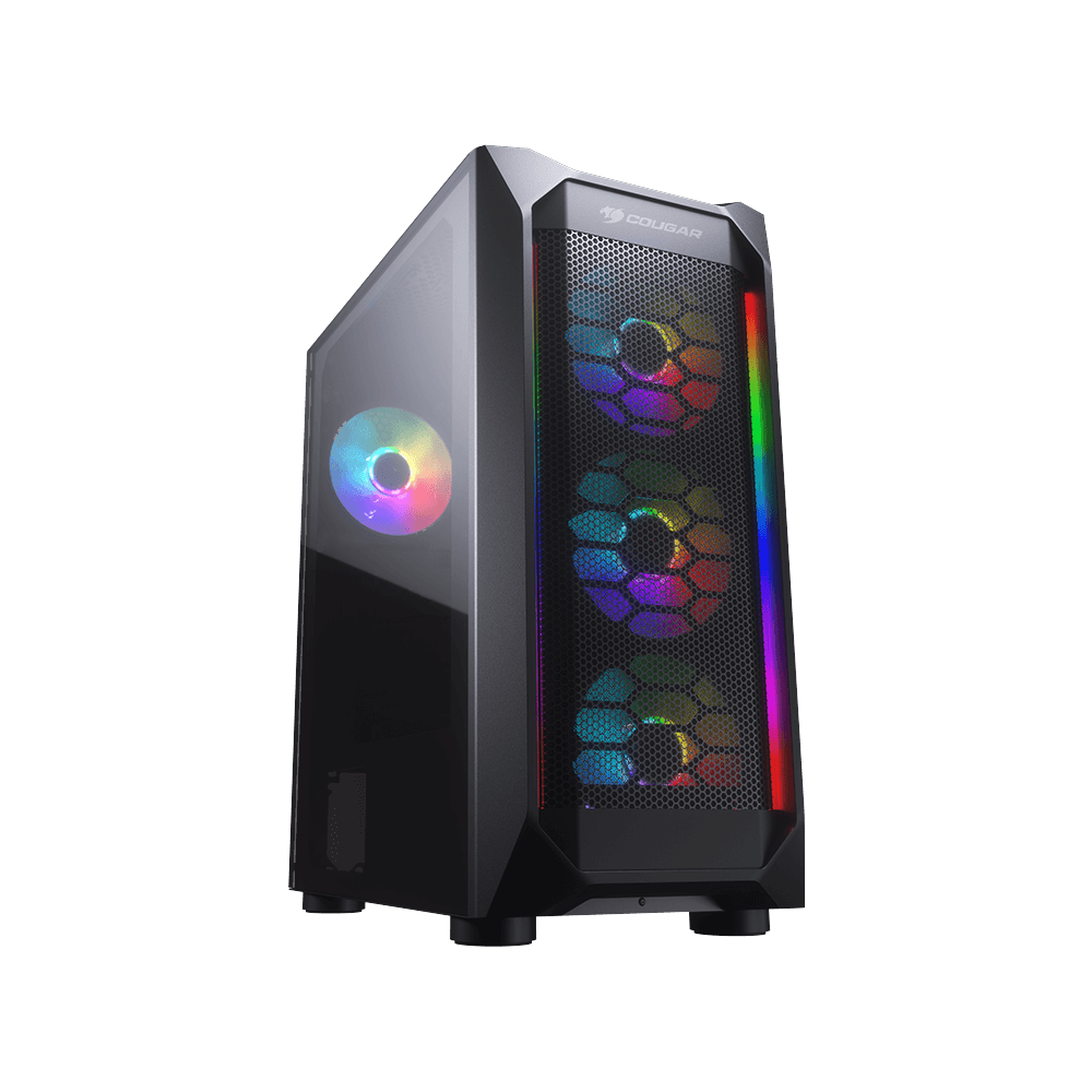 Cougar MX410 Mesh-G RGB Mid-Tower ATX Case, 4 ARGB Fans (Open Box)
