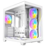 Antec C5 ARGB Mid-Tower Case, 7 ARGB Fans, Tempered Glass, White