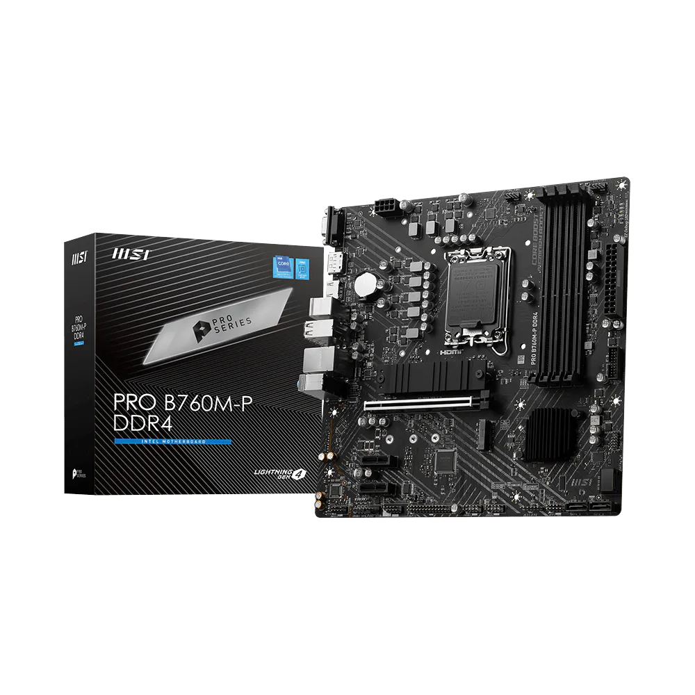 MSI PRO B760M-P DDR4 LGA1700 Micro-ATX Motherboard MSI PRO B760M-P DDR4 LGA1700 Micro-ATX Motherboard